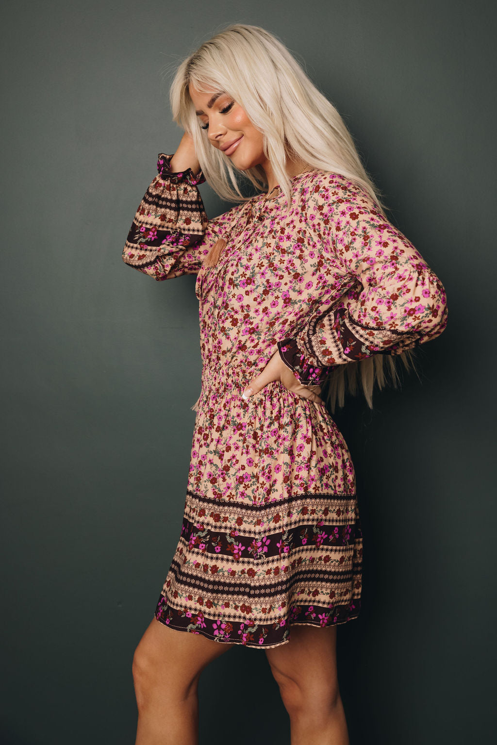 Jazlyn Boho Floral Dress-9