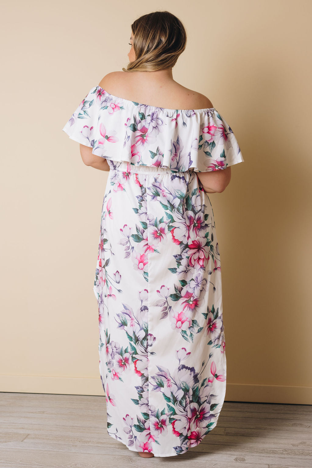 Plus Size - Shanon Off The Shoulder Floral Dress-7