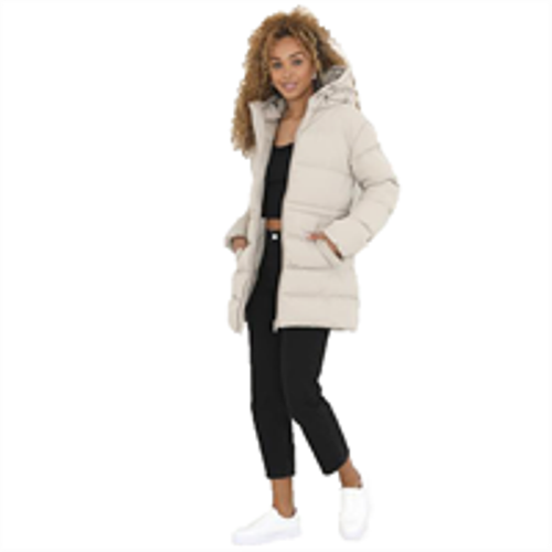 Ladies Brave Soul Dominica Long Padded Jacket-3