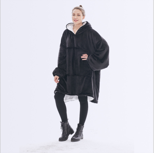 Unisex Sherpa LIned Blanket Hoodie-1