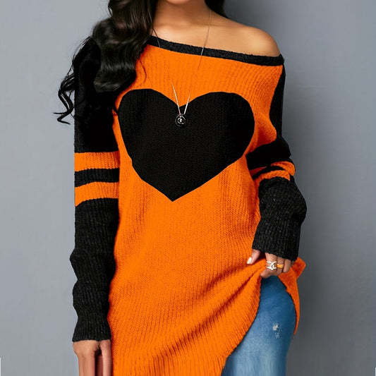 Women's Loose Round Neck Pullover Long-sleeved Sweater