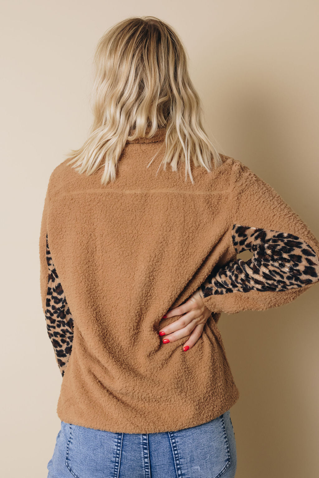 Lacole Leopard Sherpa Sweatshirt-12