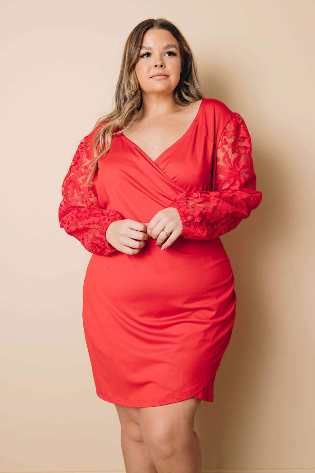 Plus Size - Gabrielle Puff Sleeves Dress-10