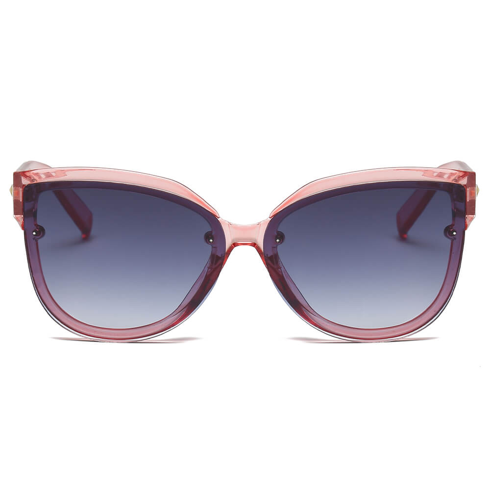 LENOIR | Women Oversized Mirrored Cat Eye Sunglasses-11