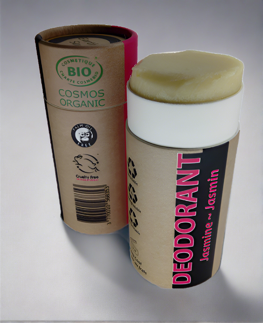 Organic Certified Natural Deodorant - Jasmine 100ml - I piece - 100% recycled paper packaging-0