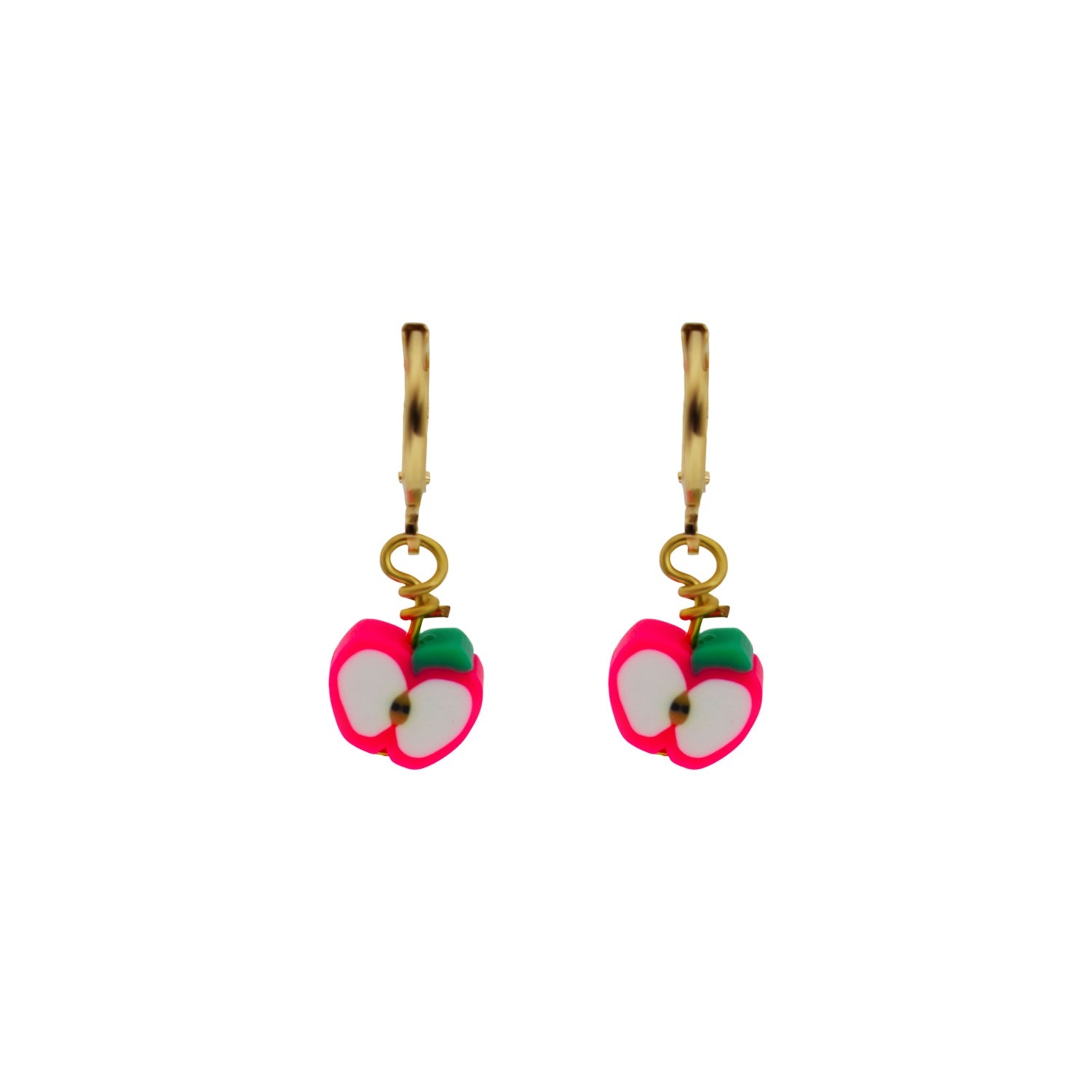 Pink Apples Huggie Earrings | by Ifemi Jewels-2