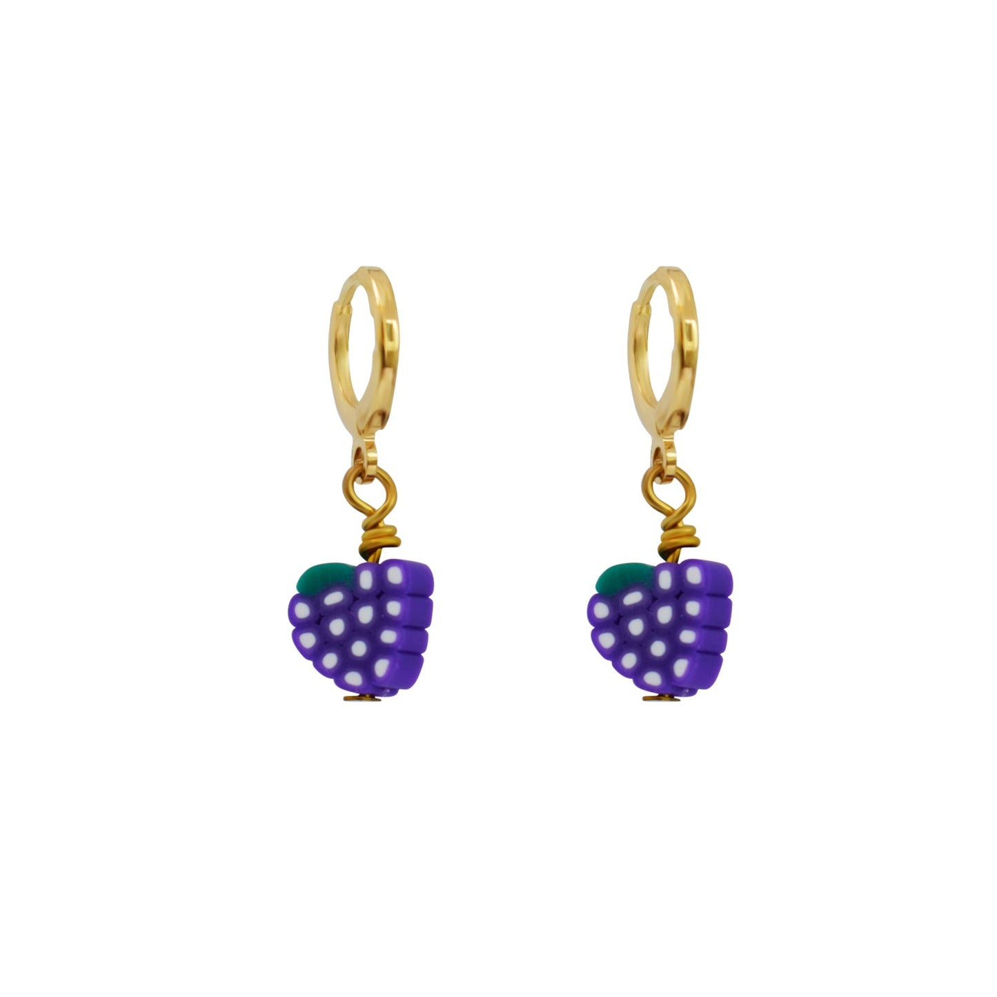 Grapes Fruit Huggie Earrings | by Ifemi Jewels-2