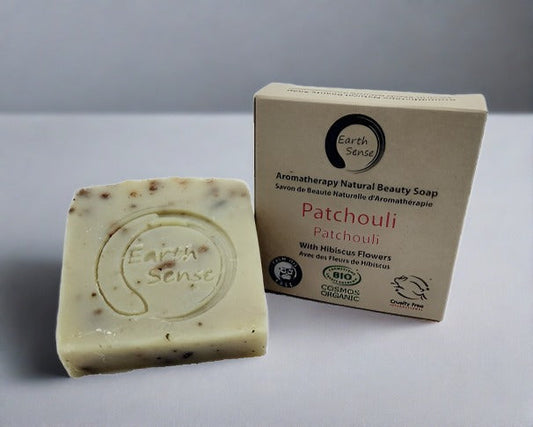 Organic Certified Solid Soap - Patchouli with Hibiscus Flowers 90g-0