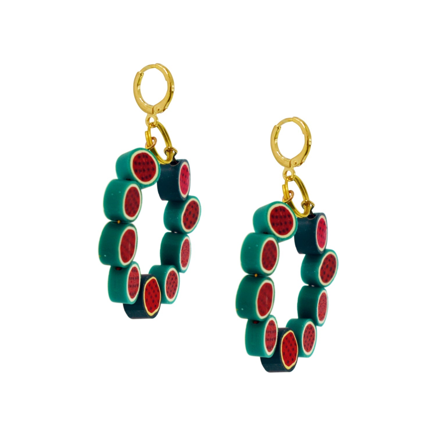 Watermelon hoop earrings | by Ifemi Jewels-4