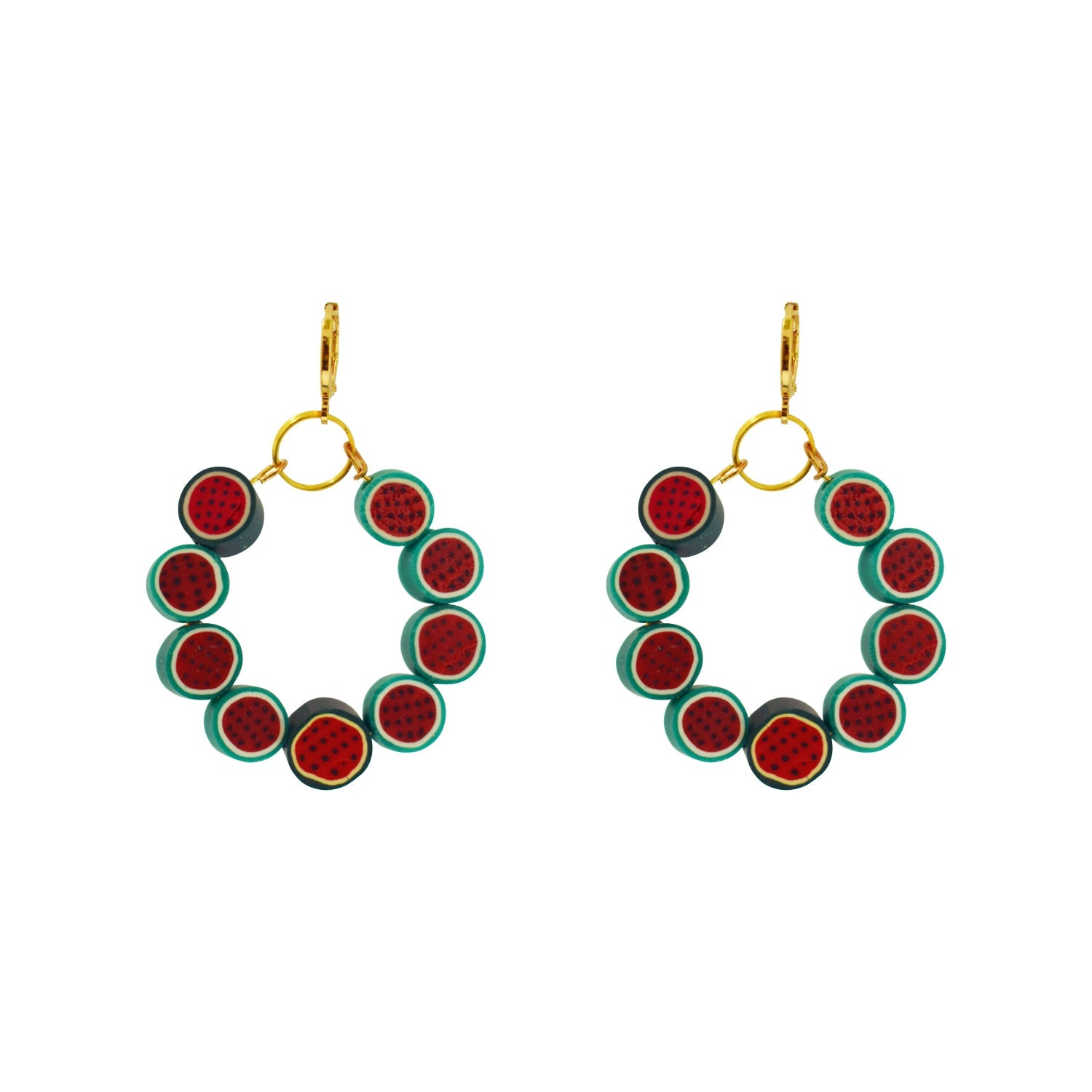 Watermelon hoop earrings | by Ifemi Jewels-0