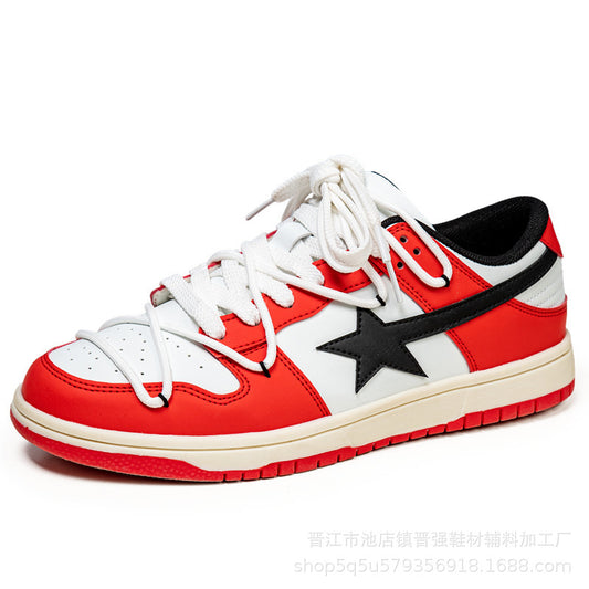 White and Red Star Dash Sneaker