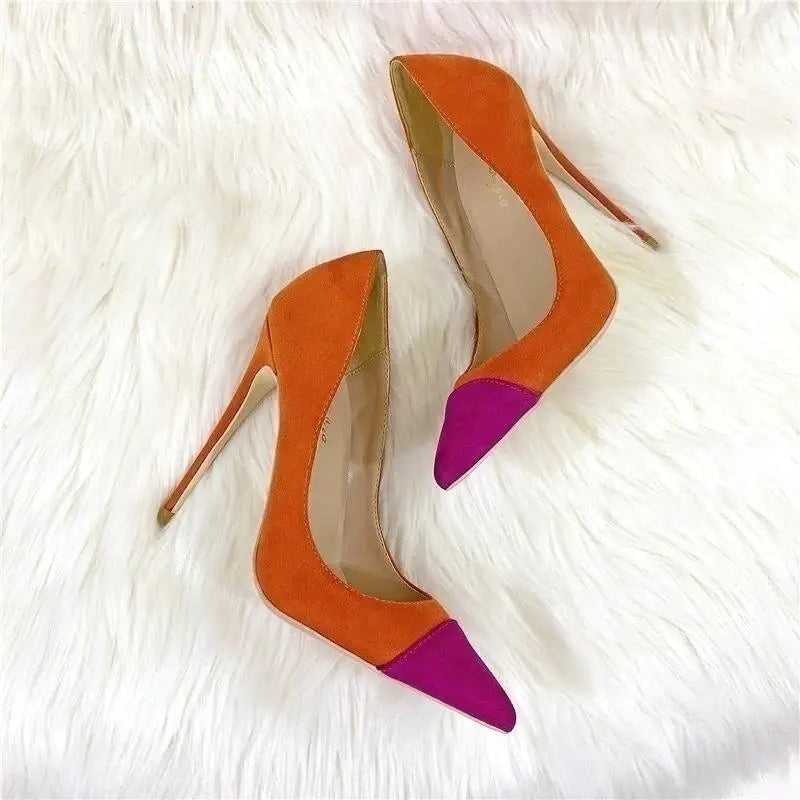 Cute Suede High Heels Stiletto Shoes-3