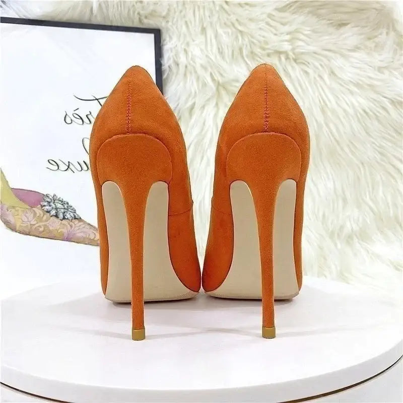 Cute Suede High Heels Stiletto Shoes-8