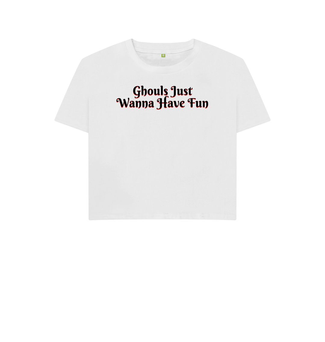 White Women's Ghouls Just Print  Top T-Shirts