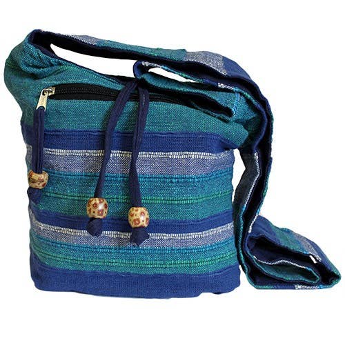 NSBag-02 - Nepal Sling Bag - Blue Rivers