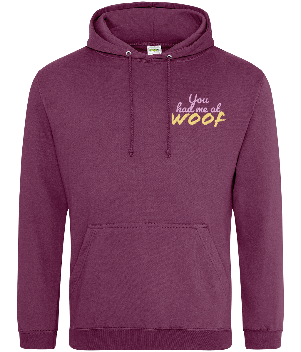 You Had Me At Woof Printed Hoodie-0