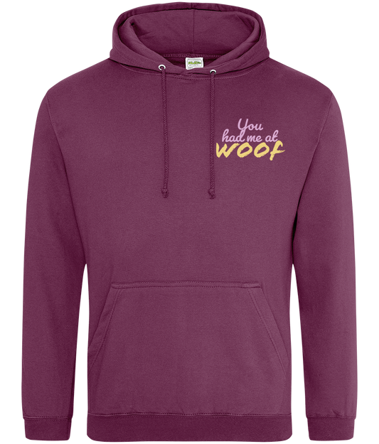 You Had Me At Woof Printed Hoodie-0