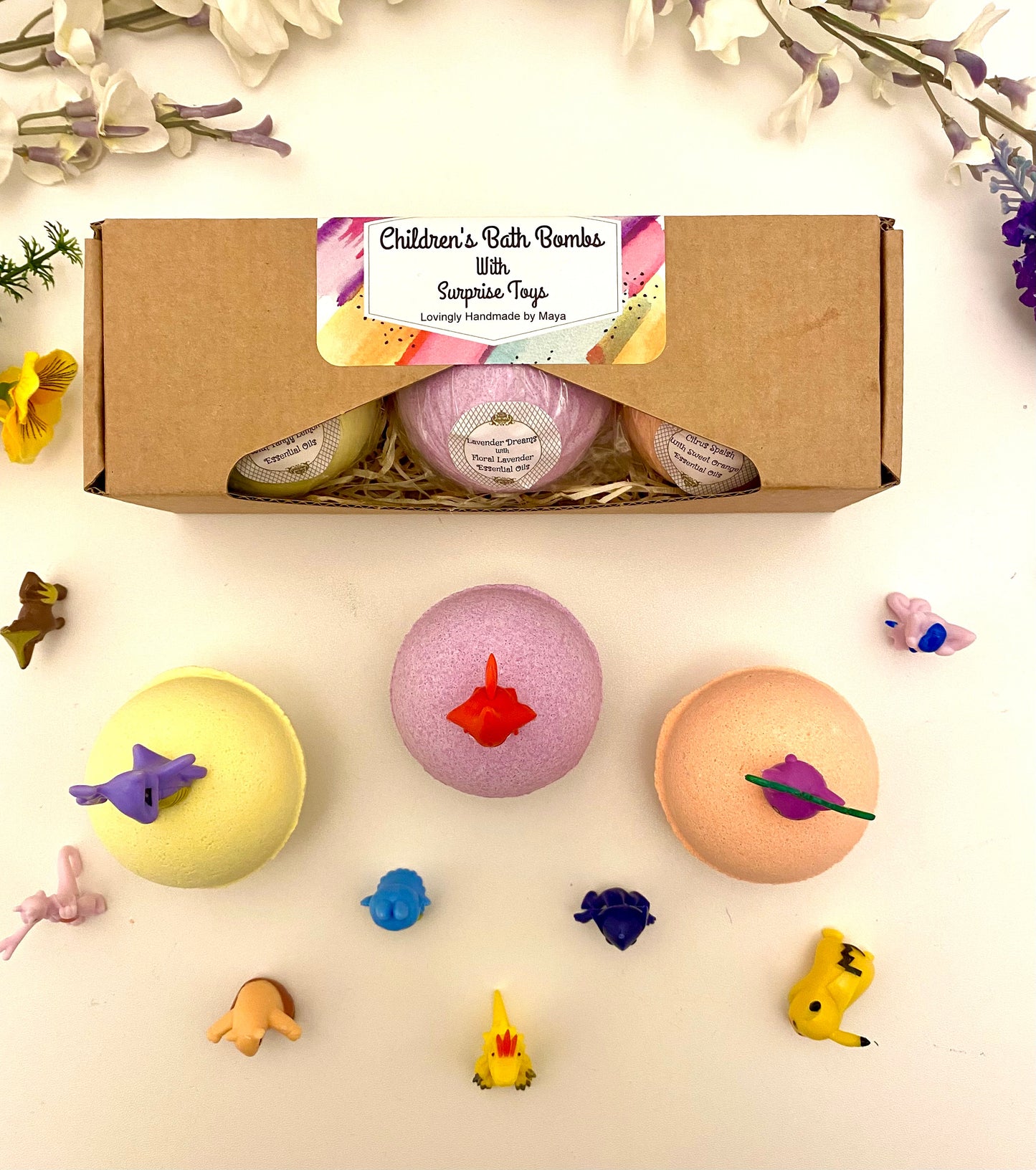 Childrens Bath Bomb Gift Set with Toys-1