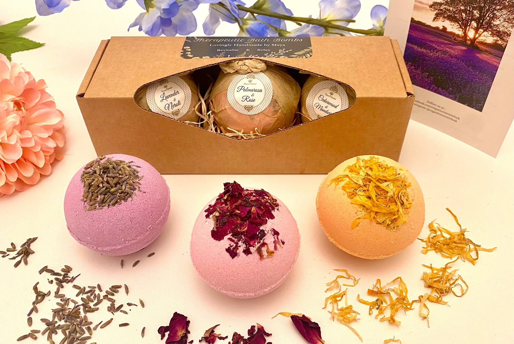 Floral Bath Bomb Trio Set-0