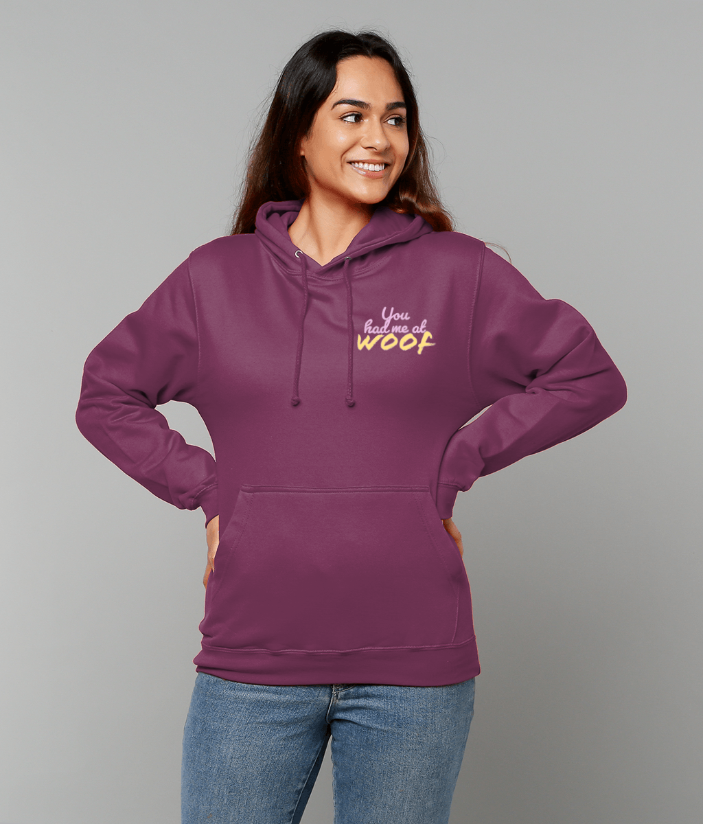 You Had Me At Woof Printed Hoodie-1