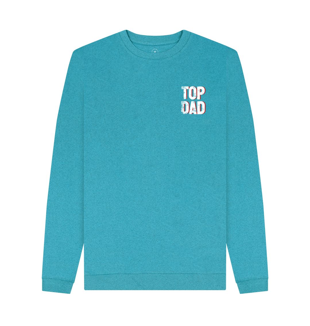 Ocean Blue Men's Top Dad Print Sweatshirt