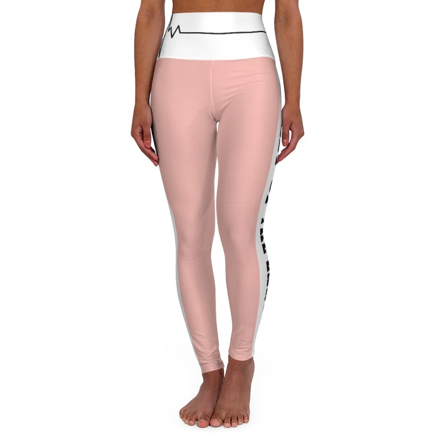 High Waisted Yoga Leggings, Peach Style Salt Of The Earth Matthew 5:13 Beating Heart Sports Pants-7