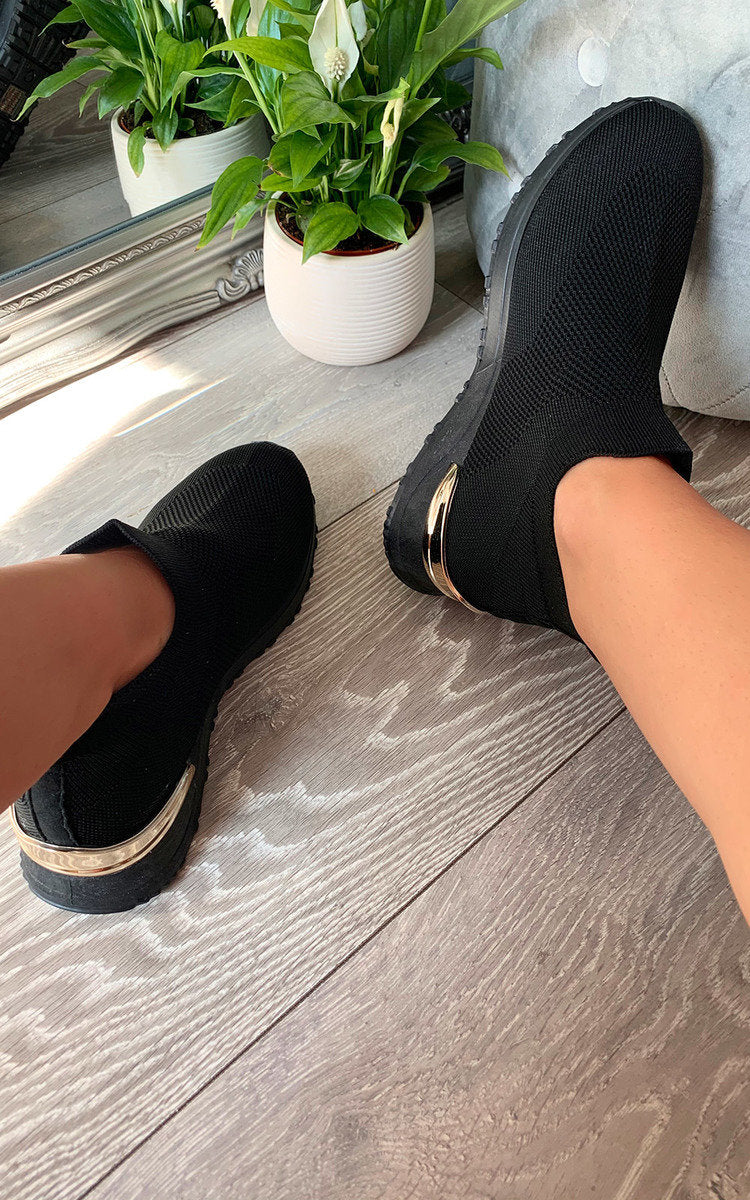 Slip On Sock Wedge Trainers