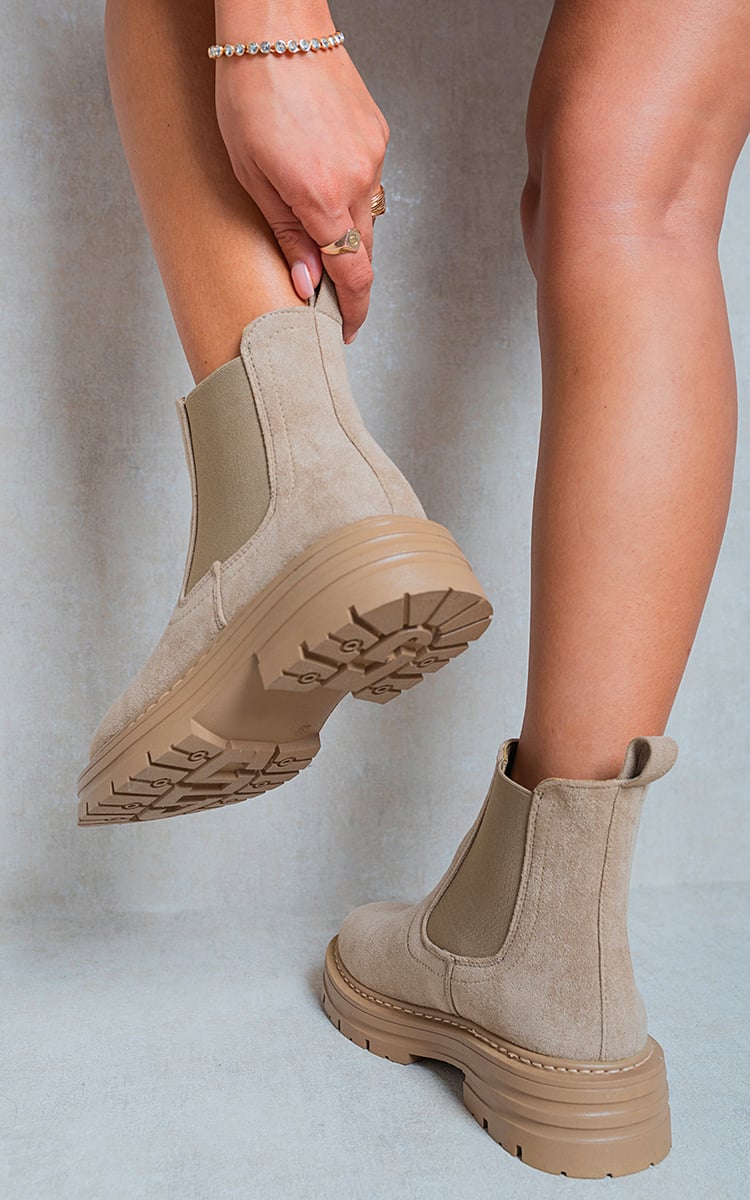 Chunky Chelsea Suede Ankle Boots-1