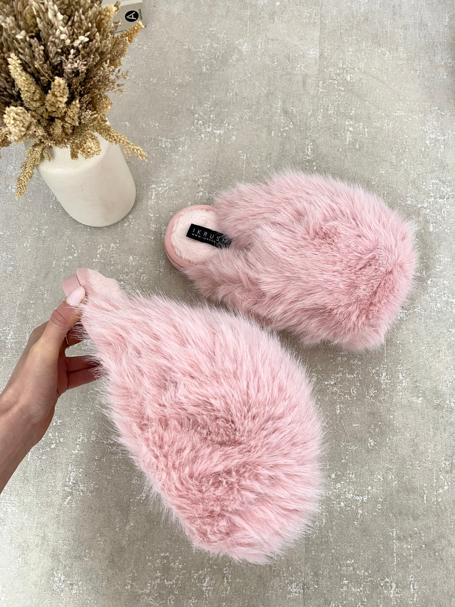 Fluffy Faux Fur Winter Sandals