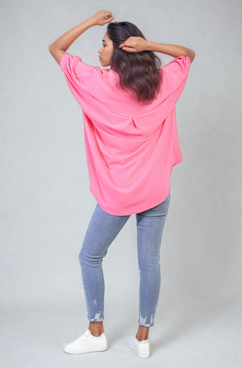 Balloon Sleeve Oversized Top-5