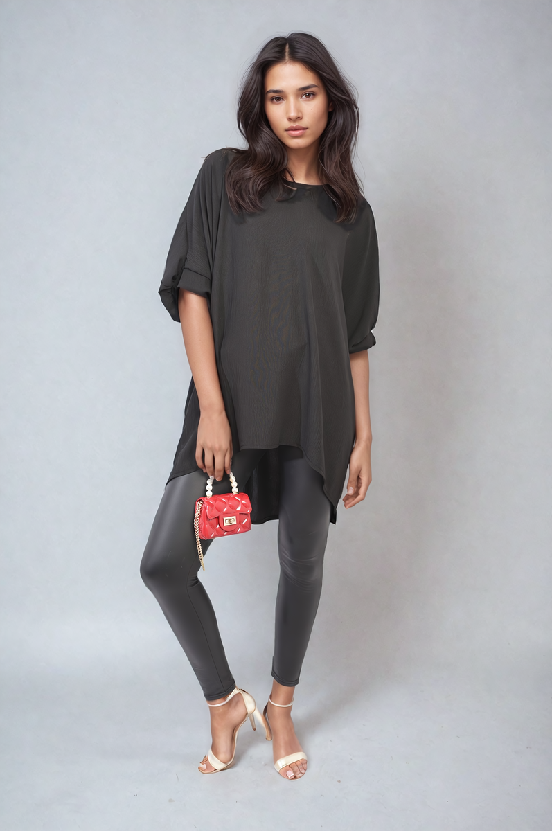 Balloon Sleeve Oversized Top-7