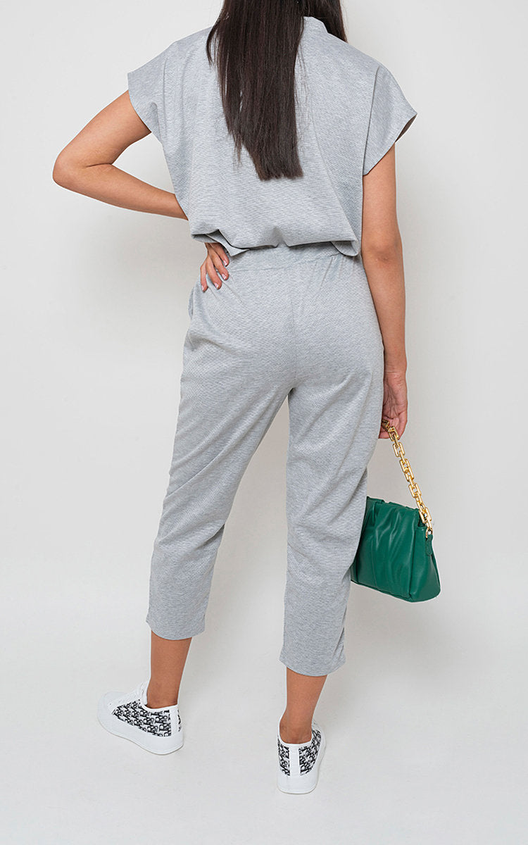 Short Sleeve Boxy Lounge Wear Co-ord Set-1