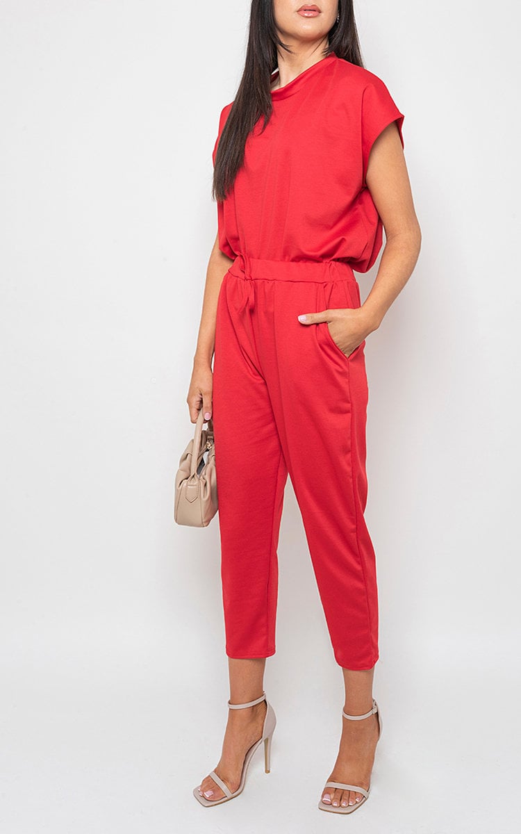 Short Sleeve Boxy Lounge Wear Co-ord Set-9