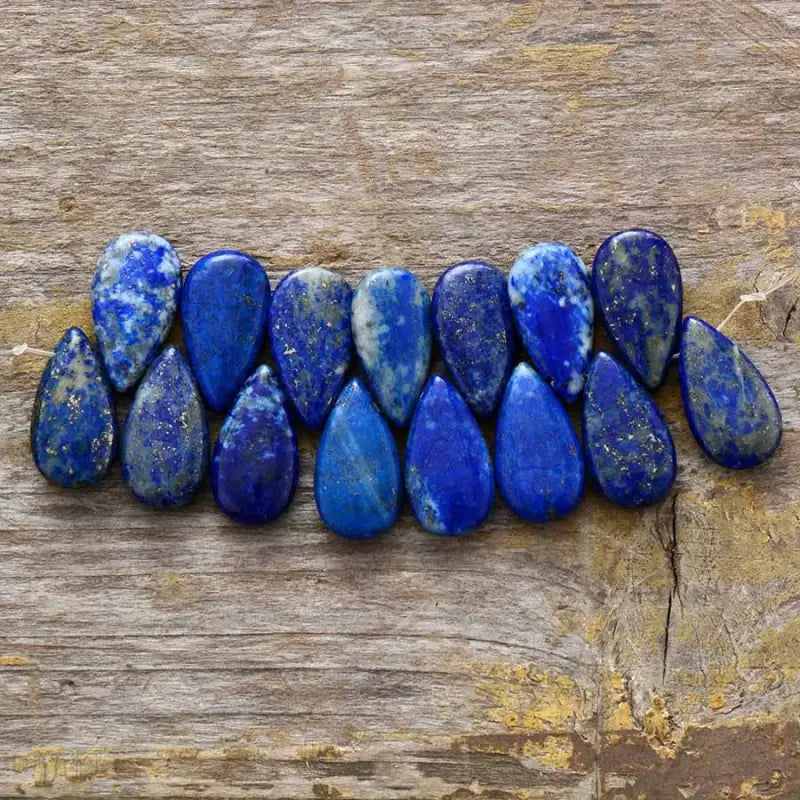 Lapis Lazuli Teardrop Earrings-3