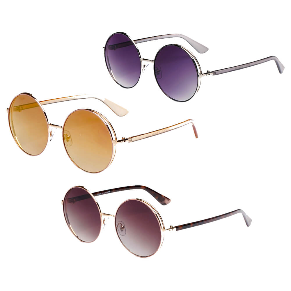 KARLSTAD | Women Classic Round Lennon Fashion Sunglasses-9