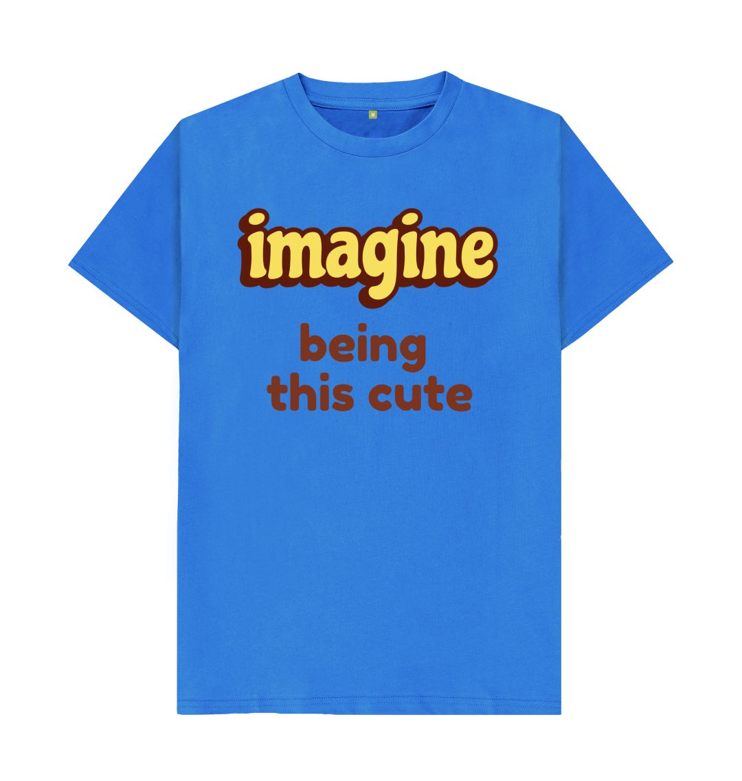 Bright Blue Men's Imagine Print T-Shirts