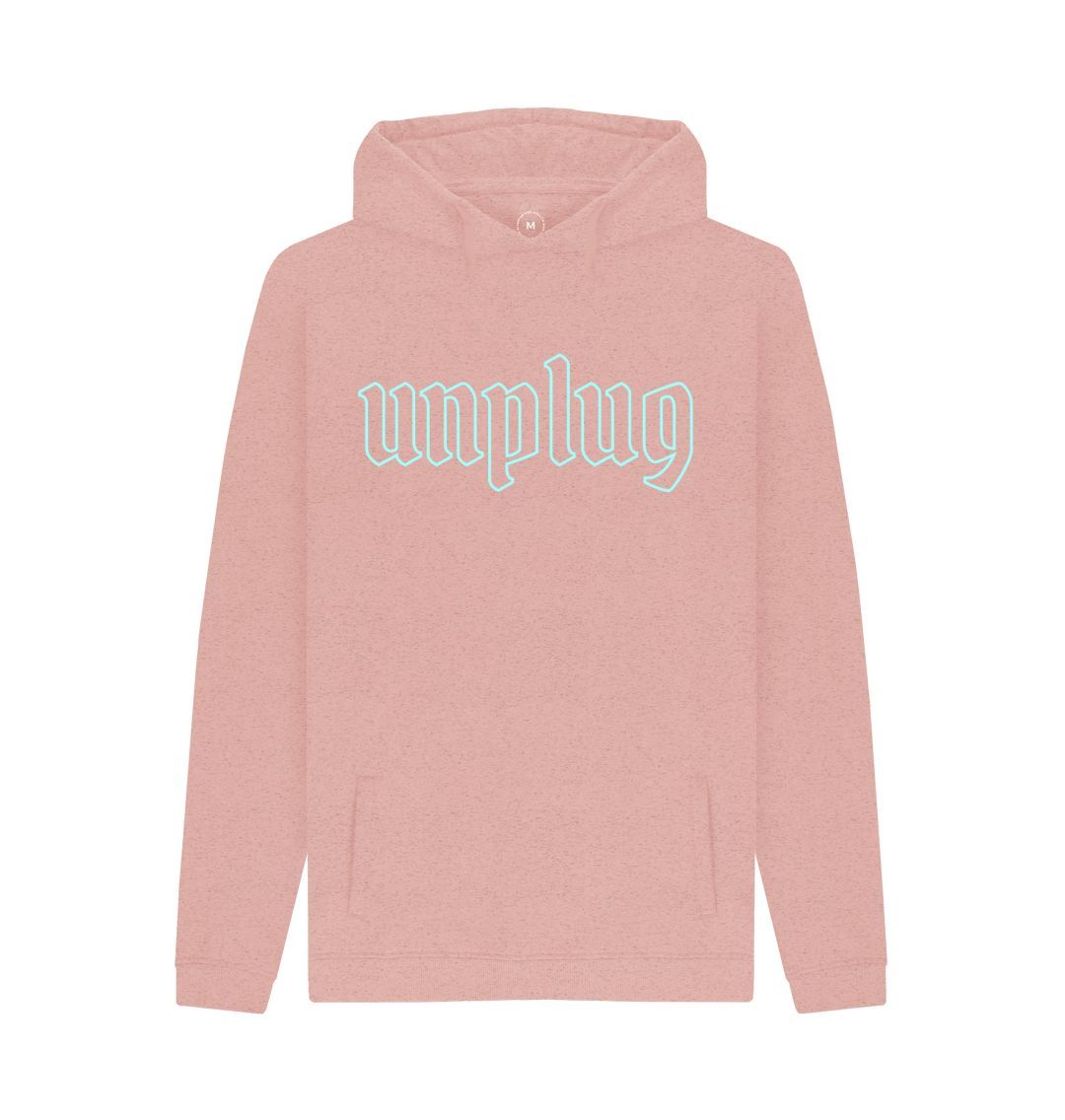 Sunset Pink Men's Unplug Print Hoodie