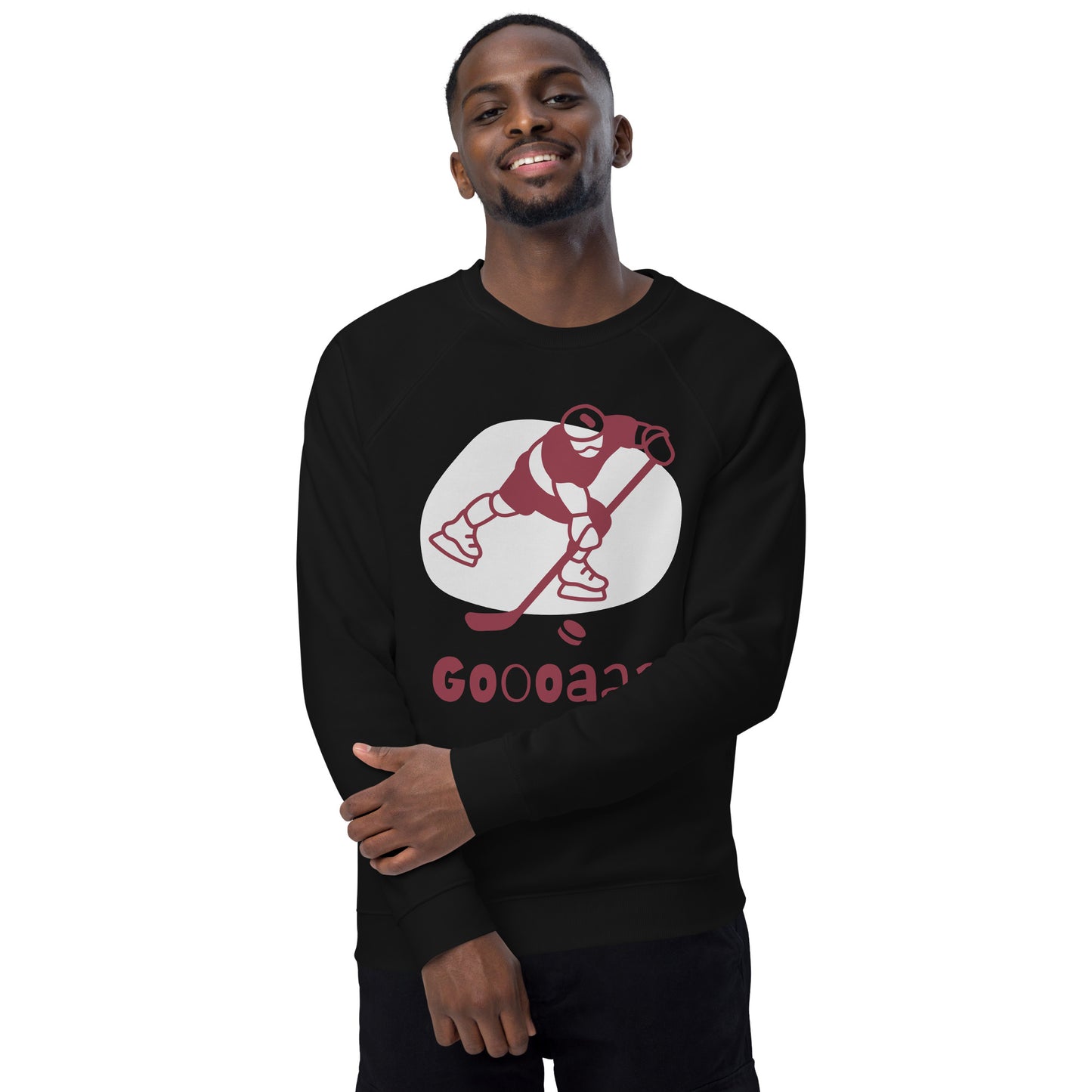 Unisex organic raglan sweatshirt