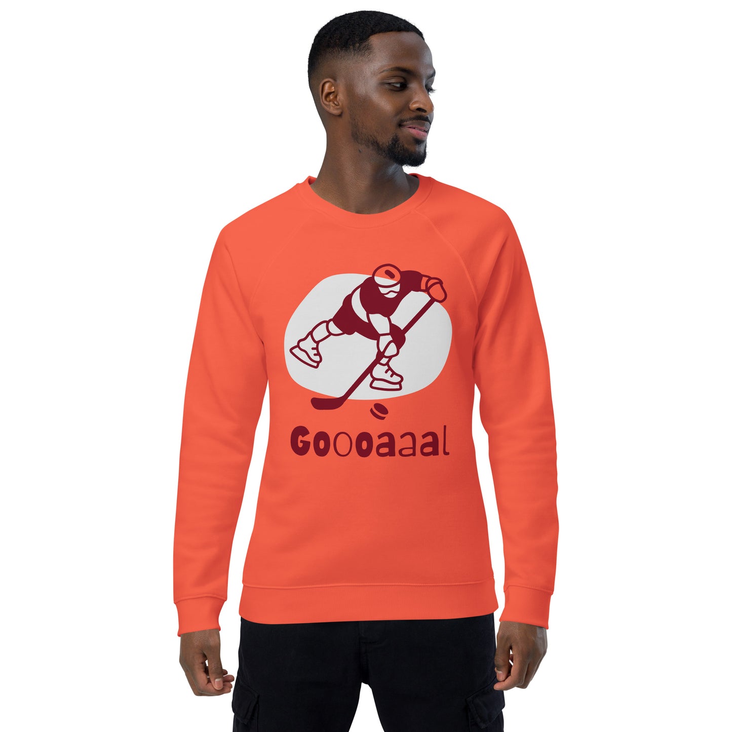 Unisex organic raglan sweatshirt