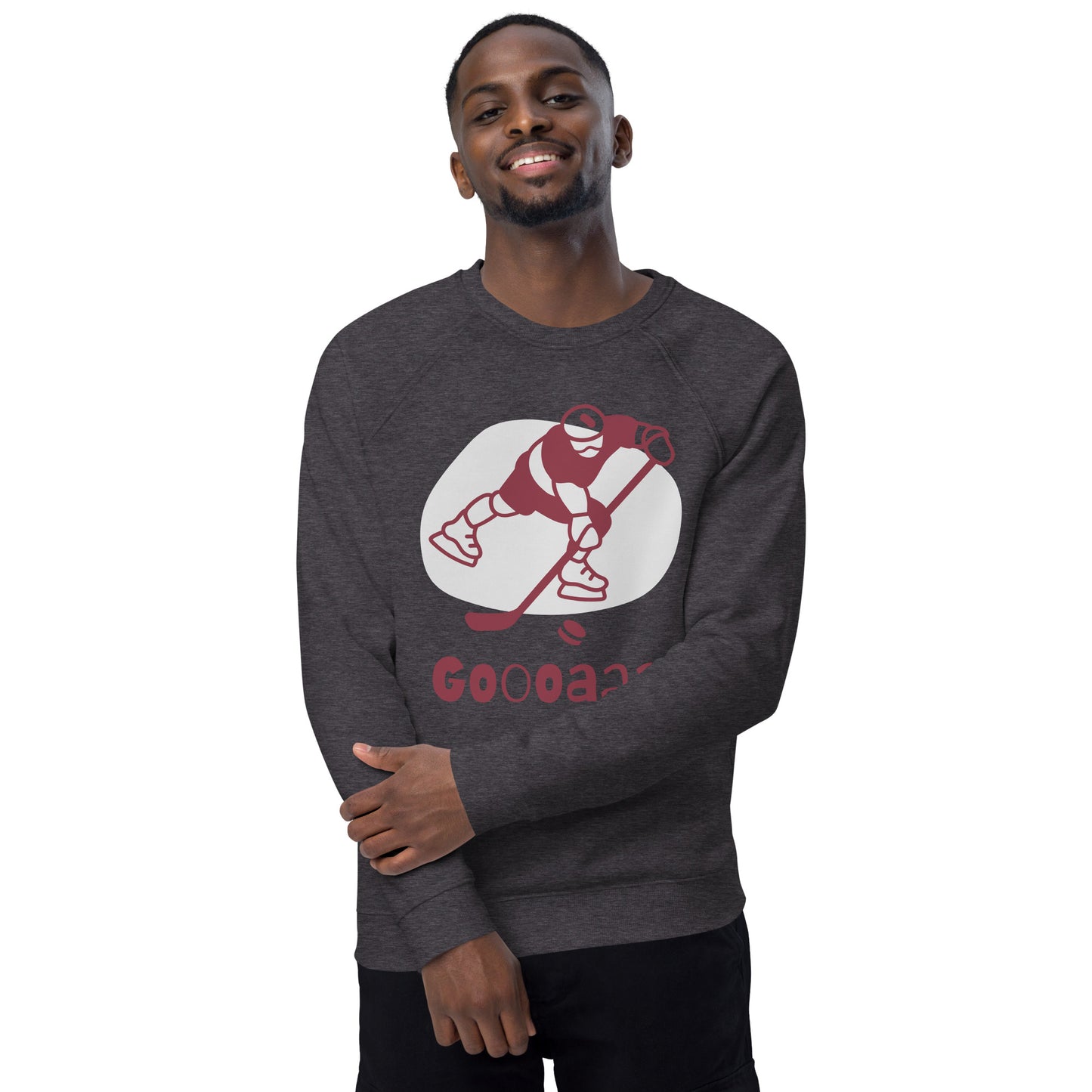 Unisex organic raglan sweatshirt