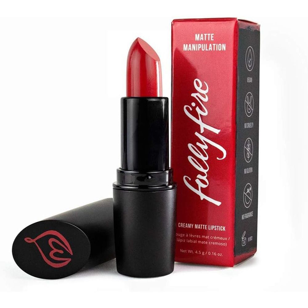 Folly Fire Creamy Matte Lipstick: Here To Slay in Rich Blood Red