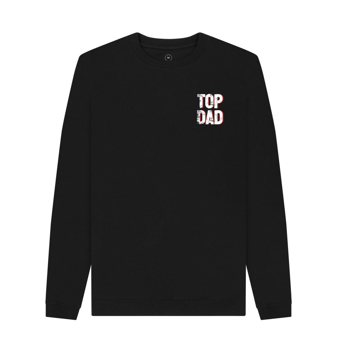 Black Men's Top Dad Print Sweatshirt