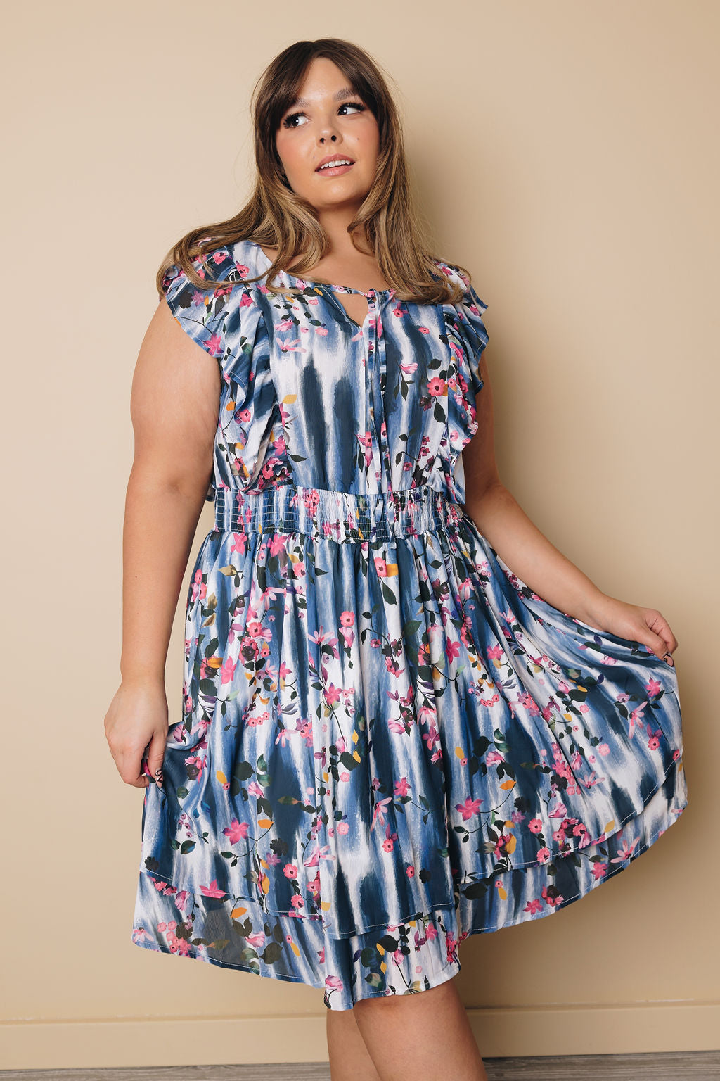 Plus Size Adalynn Floral Dress-0