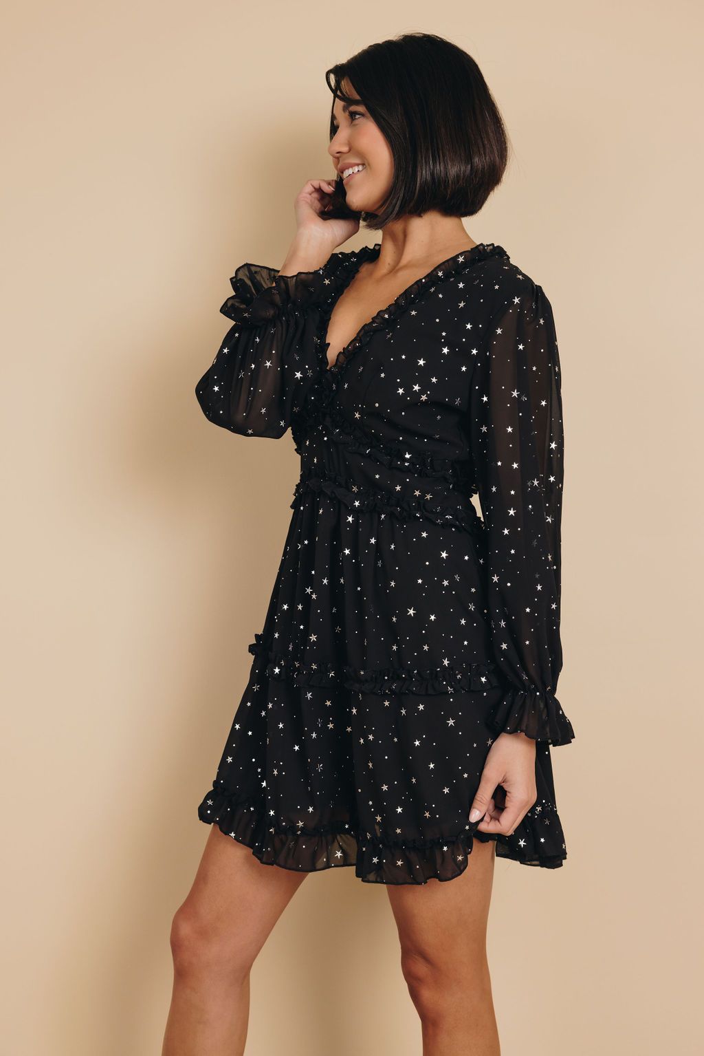 Shining Star Ruffle Dress-12