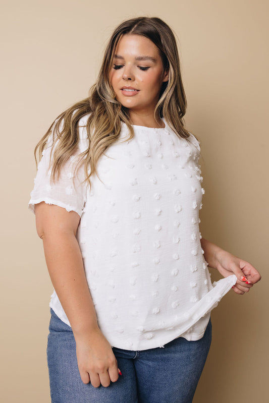 Plus Size - Mac Swiss Dot Top-0