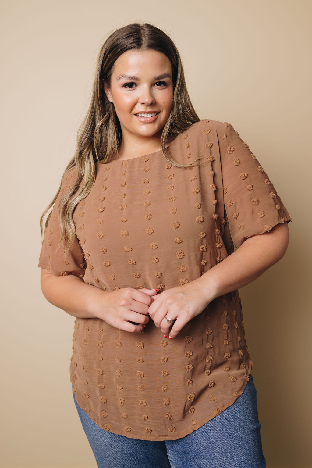 Plus Size - Mac Swiss Dot Top-12