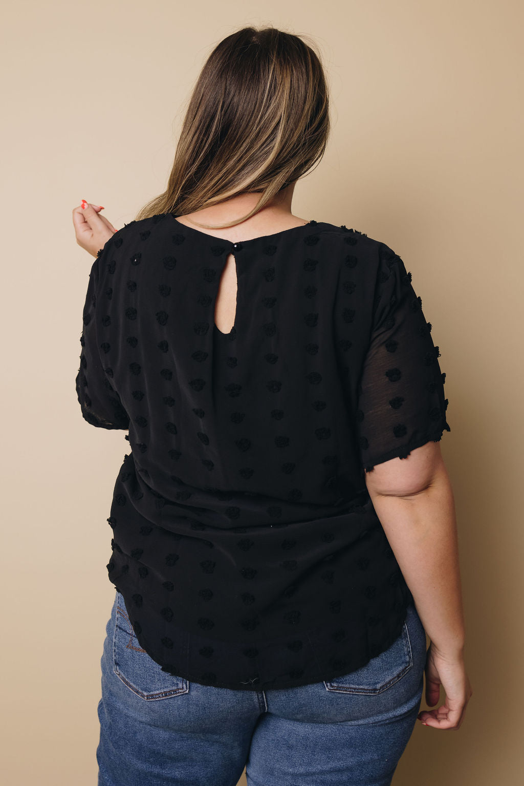 Plus Size - Mac Swiss Dot Top-27