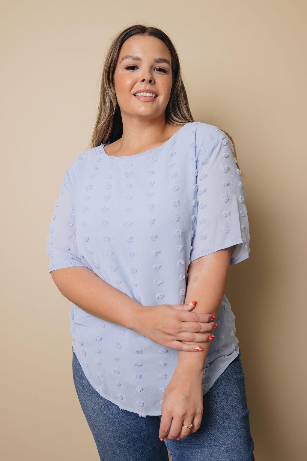 Plus Size - Mac Swiss Dot Top-6