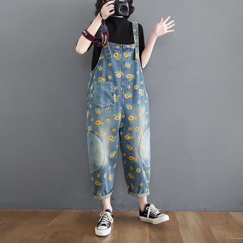 Sunflower Printed Overalls