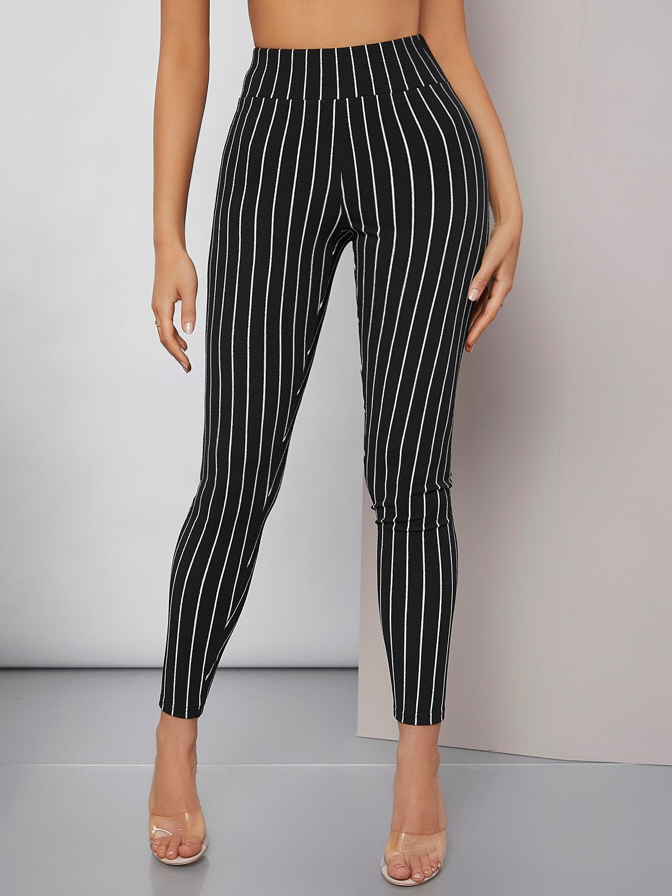 Mulvari Wide Waistband Striped Leggings